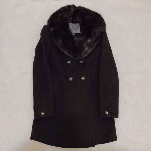 Ever New Wool Coat With Faux Fur - Picture 1 of 4